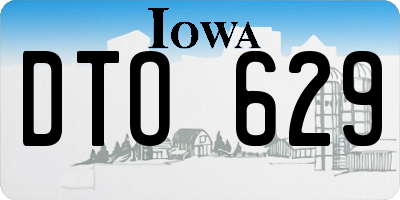 IA license plate DTO629