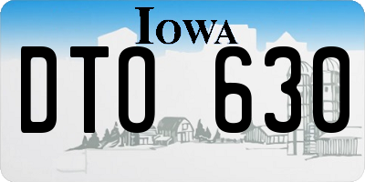 IA license plate DTO630