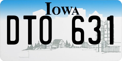 IA license plate DTO631