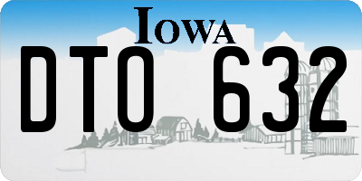 IA license plate DTO632