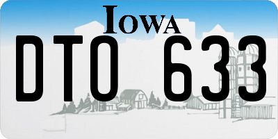 IA license plate DTO633