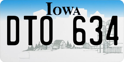 IA license plate DTO634