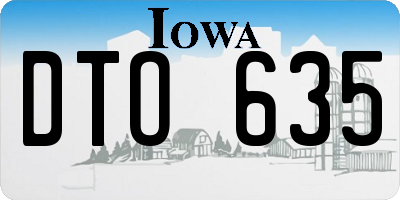 IA license plate DTO635