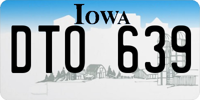 IA license plate DTO639