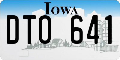 IA license plate DTO641