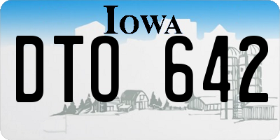 IA license plate DTO642