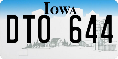 IA license plate DTO644