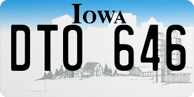 IA license plate DTO646