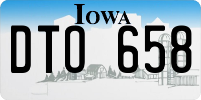 IA license plate DTO658
