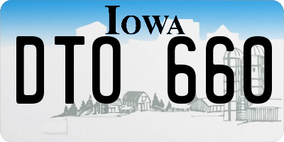 IA license plate DTO660