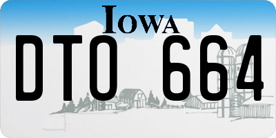 IA license plate DTO664