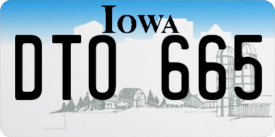 IA license plate DTO665