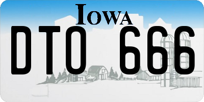 IA license plate DTO666