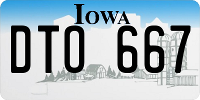 IA license plate DTO667