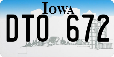 IA license plate DTO672