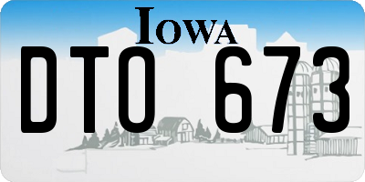 IA license plate DTO673