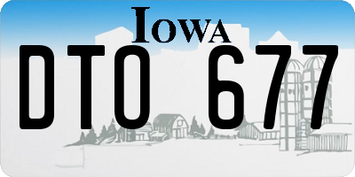 IA license plate DTO677