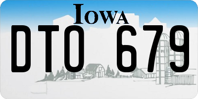 IA license plate DTO679