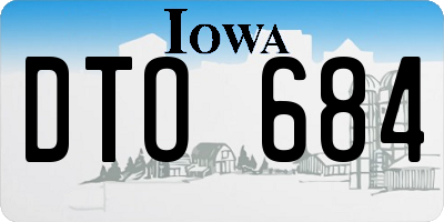 IA license plate DTO684