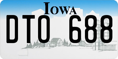 IA license plate DTO688