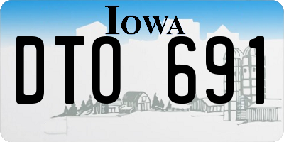 IA license plate DTO691