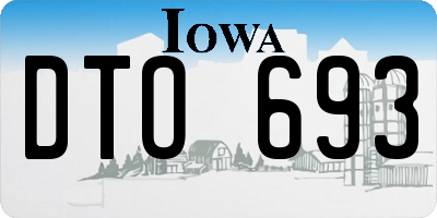 IA license plate DTO693