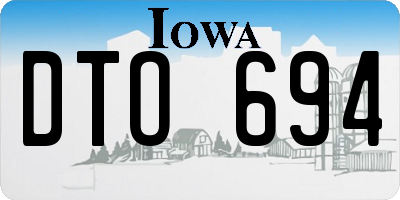 IA license plate DTO694