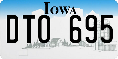 IA license plate DTO695