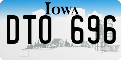 IA license plate DTO696