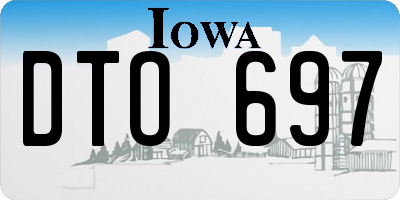IA license plate DTO697