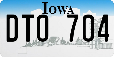 IA license plate DTO704