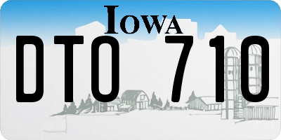 IA license plate DTO710