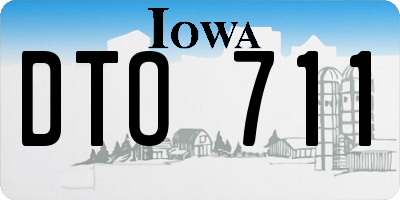IA license plate DTO711