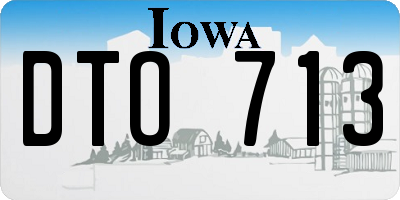 IA license plate DTO713
