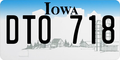 IA license plate DTO718