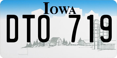 IA license plate DTO719