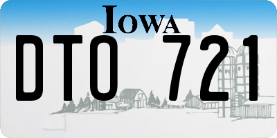 IA license plate DTO721