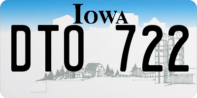 IA license plate DTO722