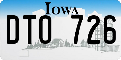 IA license plate DTO726
