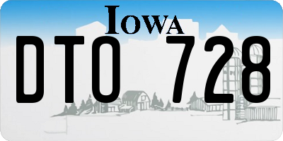 IA license plate DTO728