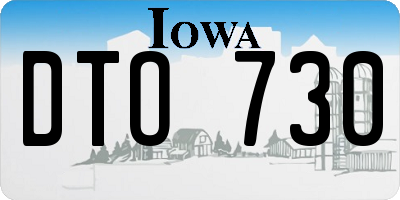 IA license plate DTO730