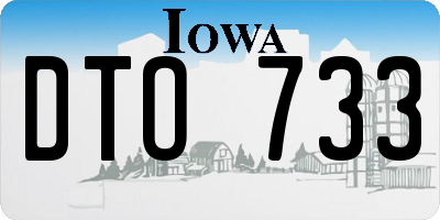 IA license plate DTO733