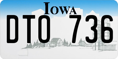 IA license plate DTO736
