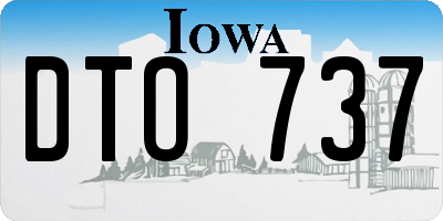 IA license plate DTO737