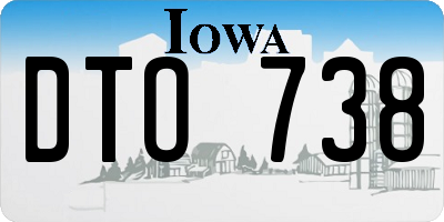 IA license plate DTO738