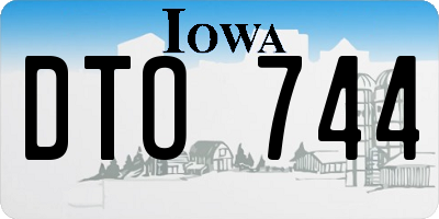 IA license plate DTO744