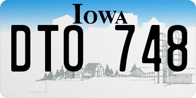 IA license plate DTO748