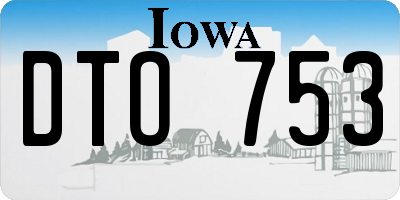 IA license plate DTO753