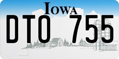 IA license plate DTO755