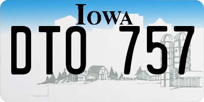 IA license plate DTO757